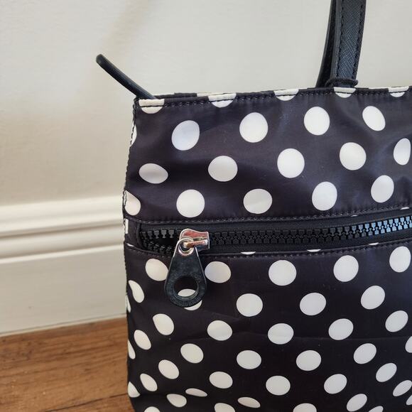 Calvin Klein black and white polkadot tote bag - Picture 4 of 5
